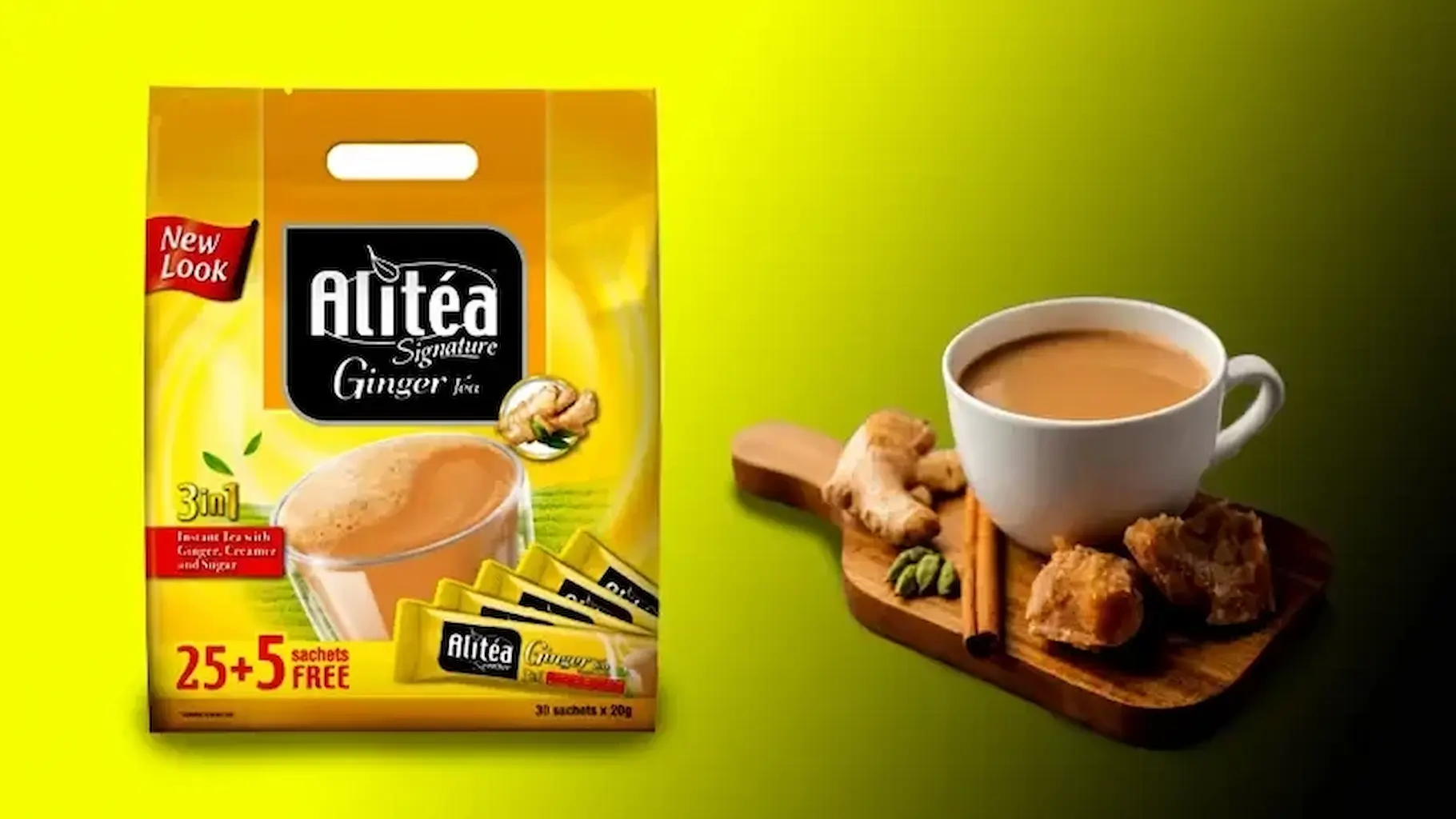 شیر چای علی تی Alitea زنجبیلی عمده 20 بسته 30 عددی⭐