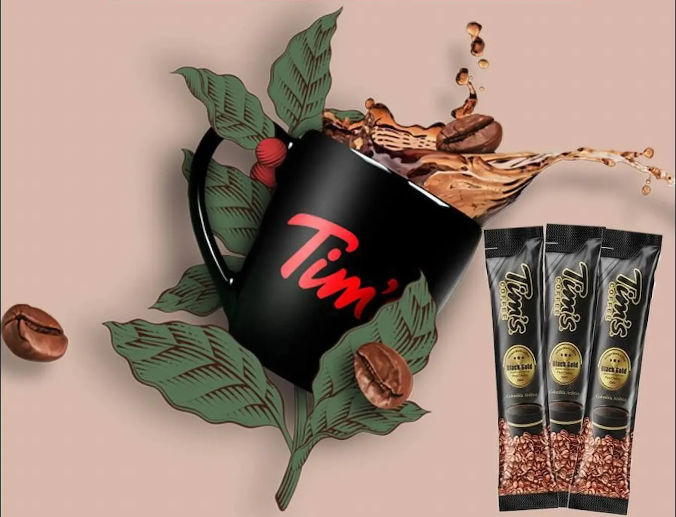 قهوه فوری تیمز Tim's بلک گلد عمده 20 بسته 40 عددی 2 قهوه فوری تیمز Tim's بلک گلد عمده 20 بسته 40 عددی