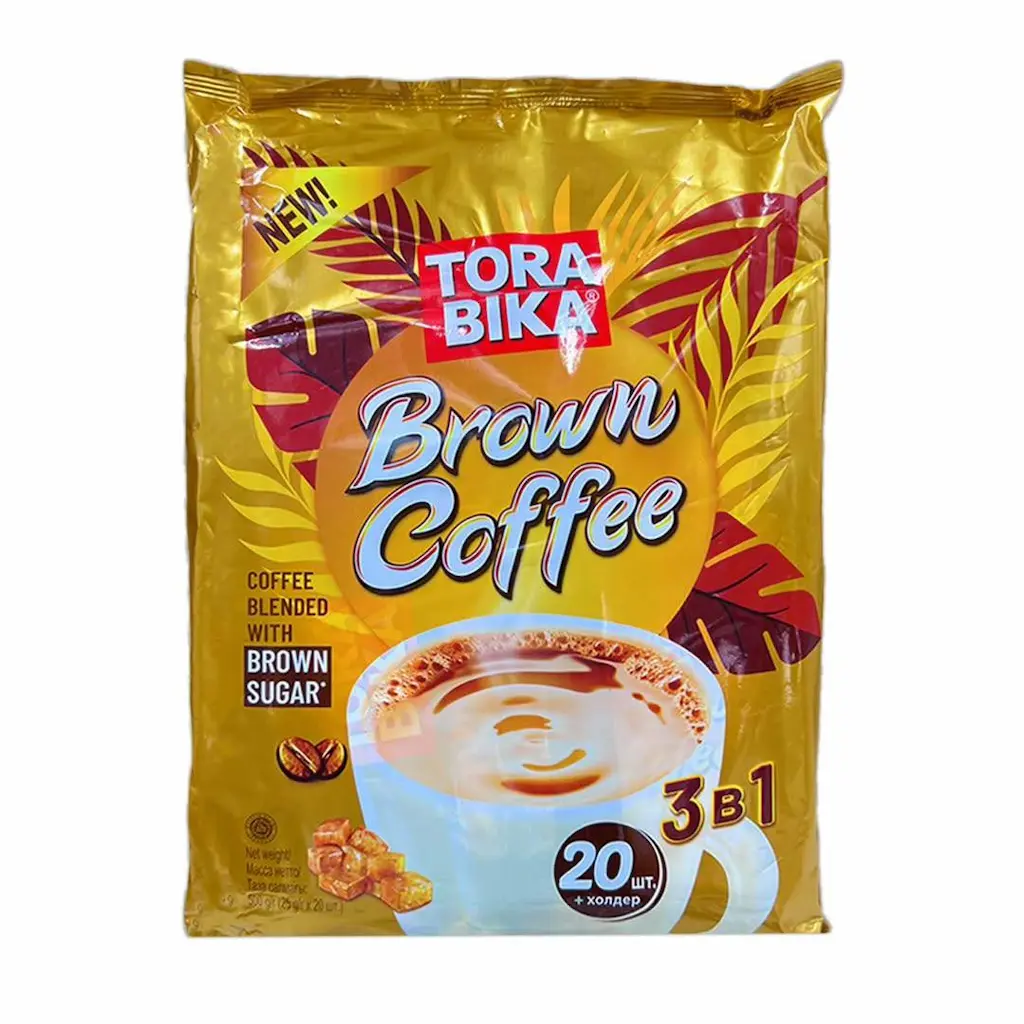 کافی میکس ترابیکا Brown Coffee شکر قهوه ای عمده 12 بسته 20 عددی