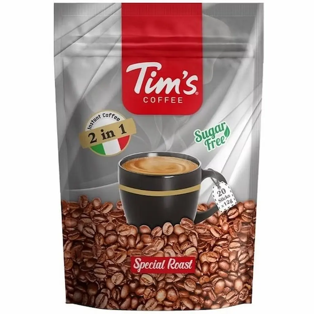 کافی میکس تیمز Tim's رژیمی 2در1 عمده 12 بسته 20 عددی