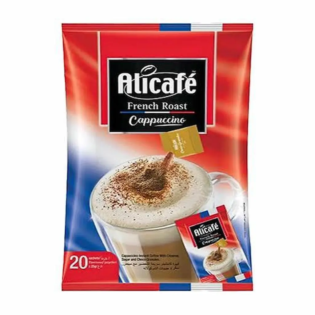 کاپوچینو علی کافه فرنچ رست عمده 12 بسته 20 عددی