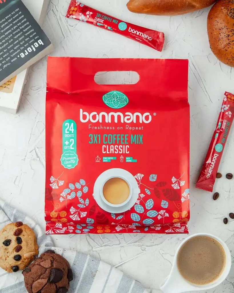 کافی میکس بن مانو ۳در۱ کلاسیک ۲۴ عددی + ۲ ساشه هدیه