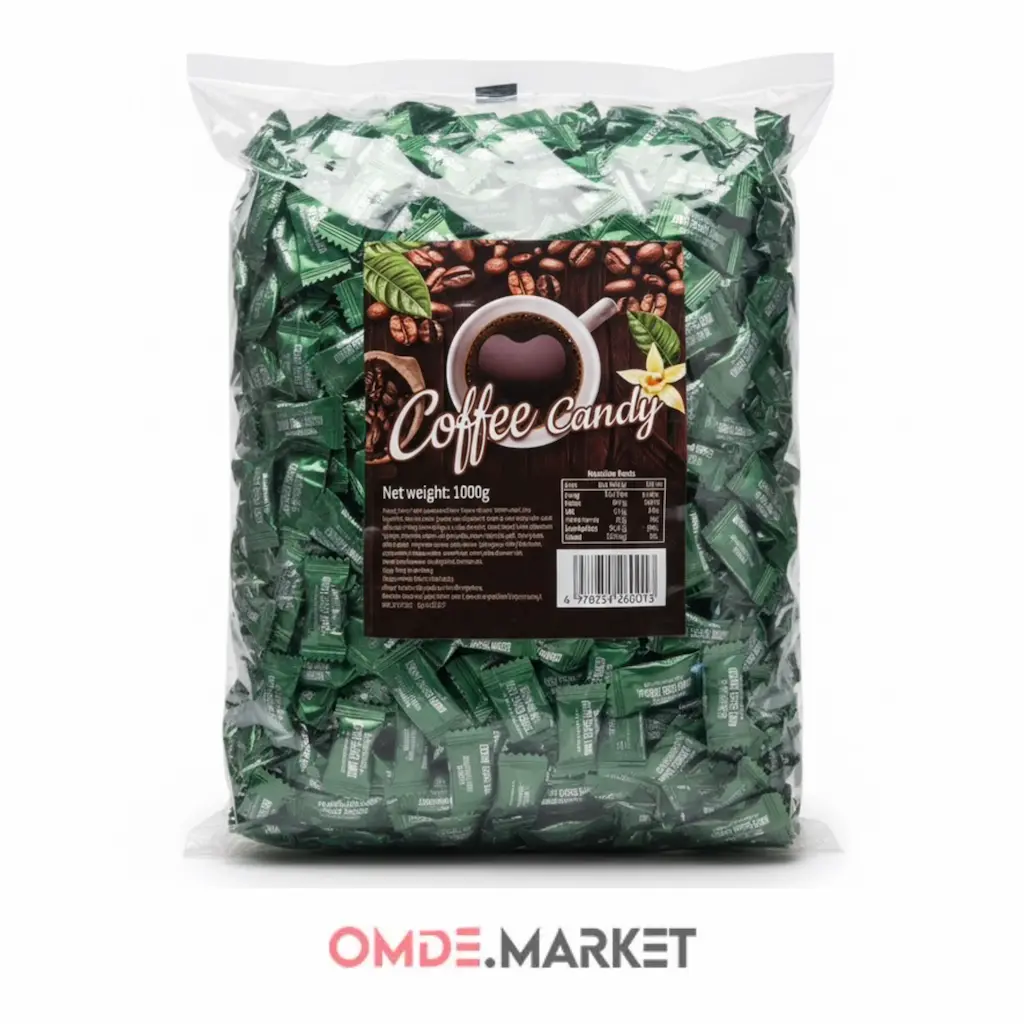 قرص قهوه coffe candy کافی کندی نارگیلی عمده ۱۲ بسته ۱ کیلویی