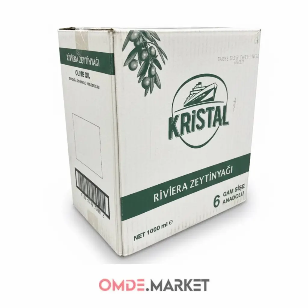 روغن زیتون کریستال شیشه ۶ عدد ۱ لیتری