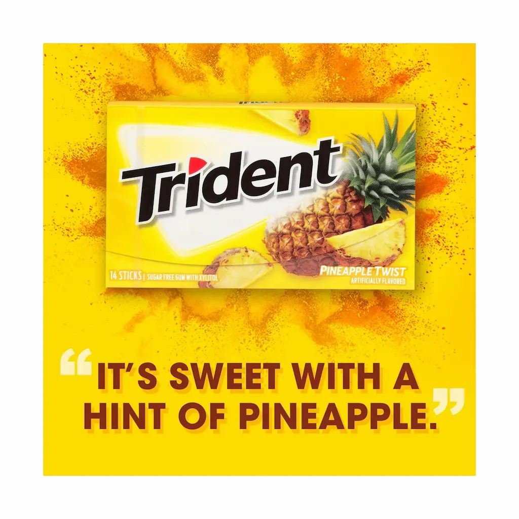 آدامس تریدنت طعم آناناس ۱۲ عددی