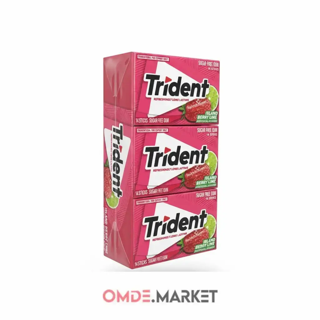 آدامس تریدنت طعم توت فرنگی لیمو ۱۲ عددی