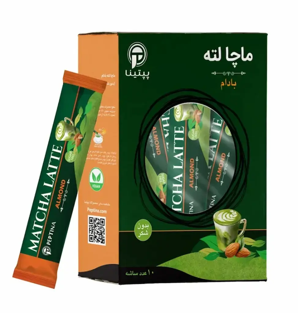 ماچا لته بادام پپتینا ۱۰ عددی