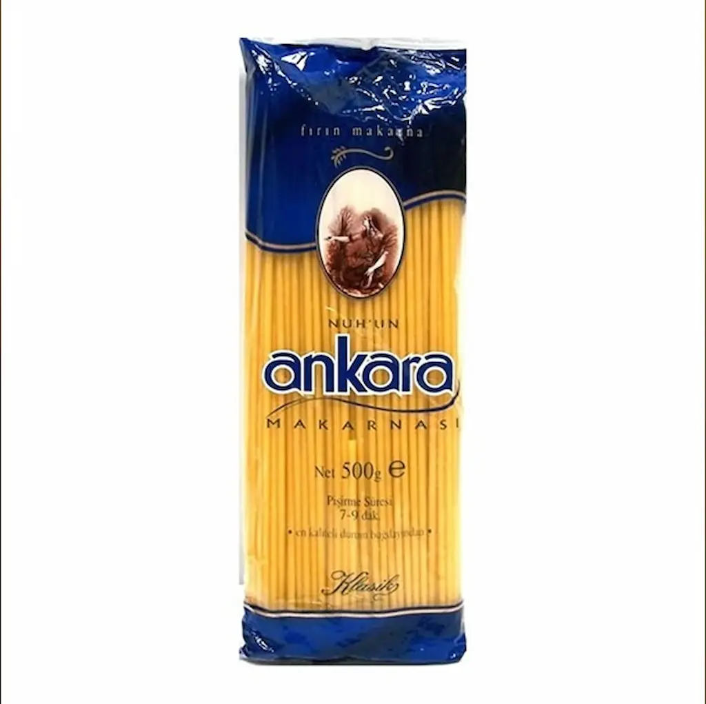ماکارانی اسپاگتی رشته ای آنکارا ۵۰۰ گرمی 1 ماکارانی اسپاگتی رشته ای آنکارا ۵۰۰ گرمی